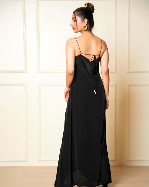 Cotton A-Line Maxi Dress – Tiered Design for a Flawless Look