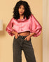 Luxe Satin Cropped Shirt – Sleek & Stylish Fit
