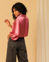 Satin Cropped Shirt for Women – Luxe & Trendy