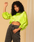 Silky Satin Crop Shirt – Versatile Staple for Day to Night Looks