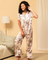 Printed Satin 2 Piece Night Co-ord Set – Soft & Stylish Sleepwear