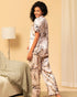 Printed Satin 2 Piece Night Co-ord Set – Soft & Stylish Sleepwear