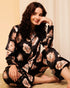 Printed Satin 2 Piece Night Co-ord Set – Soft & Stylish Sleepwear
