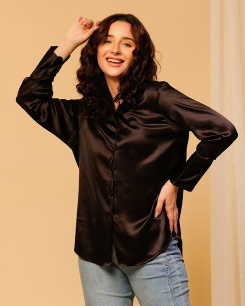 Classy Satin Shirt – Luxe & Polished Look