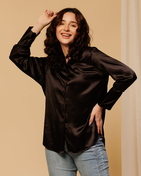Classy Satin Shirt – Luxe & Polished Look