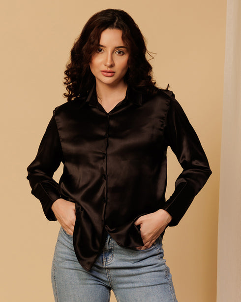 Classy Satin Shirt – Luxe & Polished Look