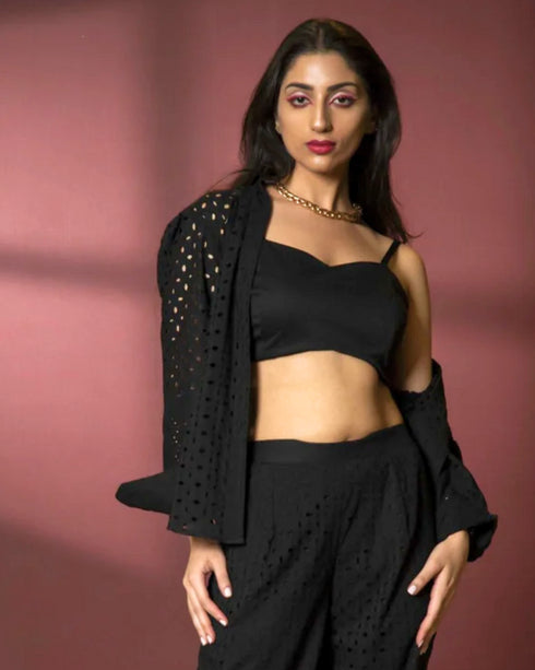 Classic Schiffli Cotton Shirt for Women – Summer Essential