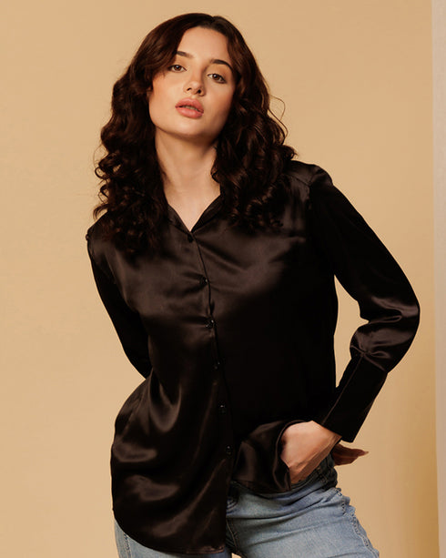 Classy Satin Shirt – Luxe & Polished Look
