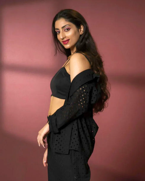 Classic Schiffli Cotton Shirt for Women – Summer Essential