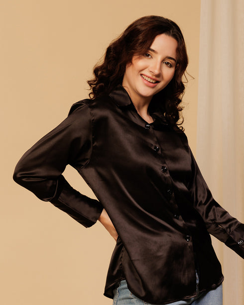 Classy Satin Shirt – Luxe & Polished Look