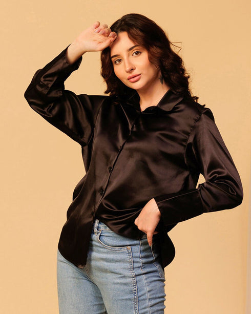 Classy Satin Shirt – Luxe & Polished Look