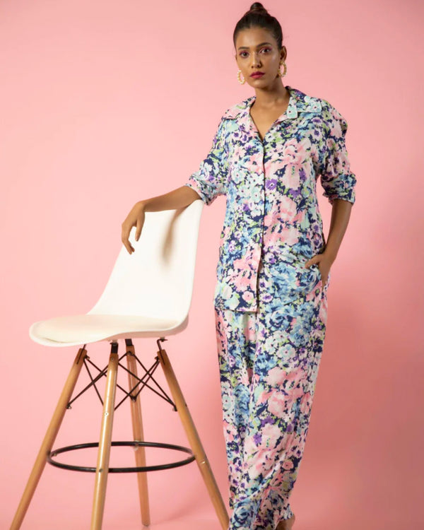 Women’s Floral Printed 2 Piece Co-ord Set – Effortlessly Stylish