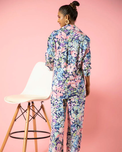 Chic Floral Print Co-ord Set – Matching Top & Bottom for a Feminine Touch