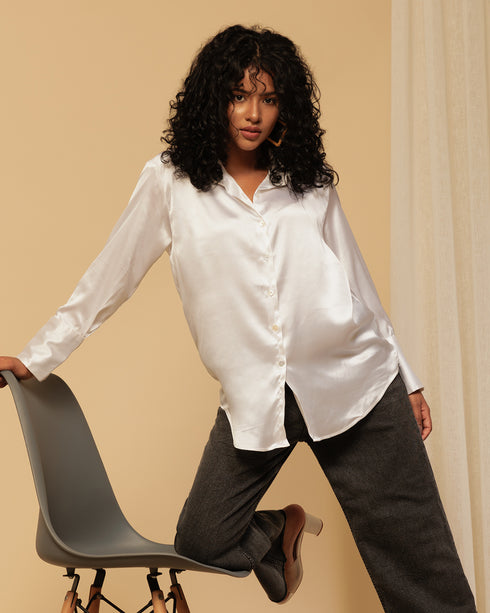 Classy Satin Shirt – Luxe & Polished Look
