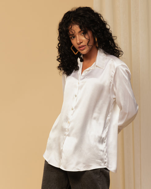 Classy Satin Shirt – Luxe & Polished Look