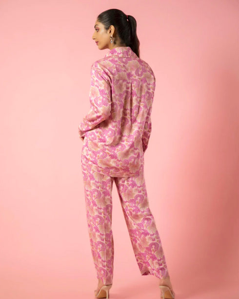 Chic Floral Print Co-ord Set – Matching Top & Bottom for a Feminine Touch