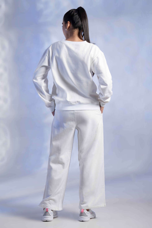 Women’s Knitted Cotton Wool blend V-Neck Lounge Co-Ord Set
