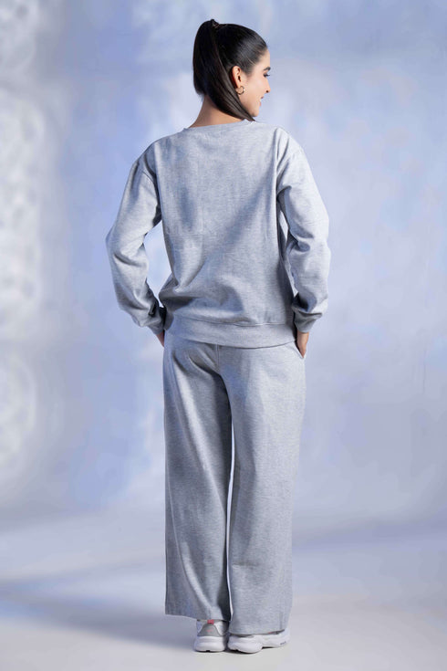 Women’s Knitted Cotton Wool blend V-Neck Lounge Co-Ord Set