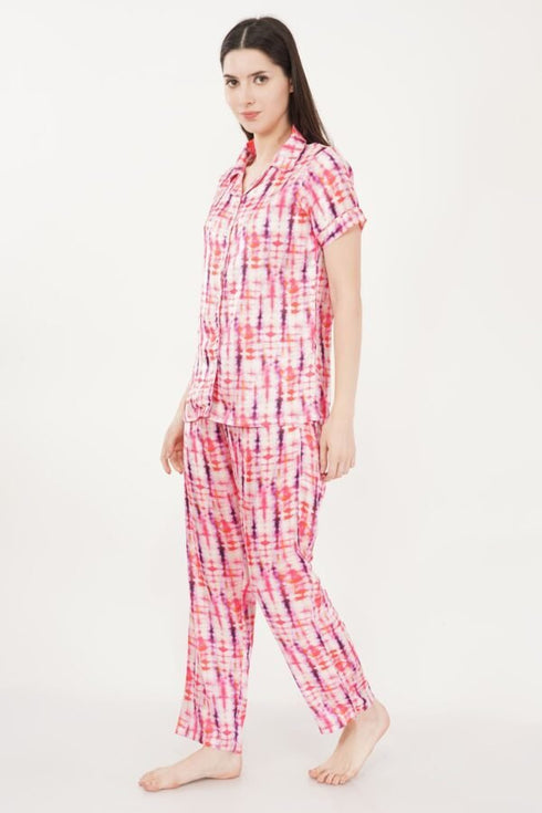 Comfy Tie-Dye Night Suit – 2 Piece Co-ord Set for Women