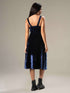 Velvet Blue Midi Dress