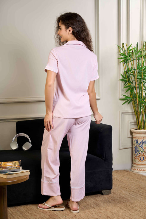 Women Short Sleeve Cotton Night Suit