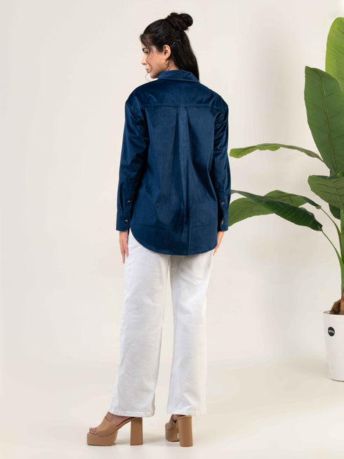 Women Casual Velevt Shirt