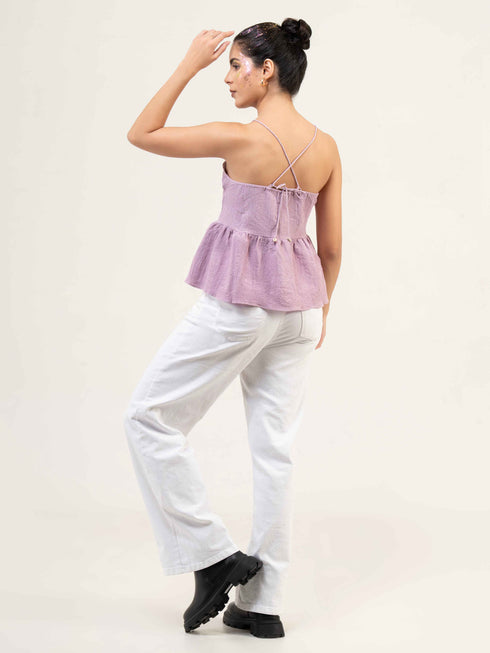 Women Sleeveless Peplum Top