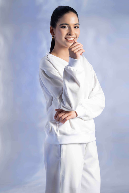 Women’s Knitted Cotton Wool blend V-Neck Lounge Co-Ord Set