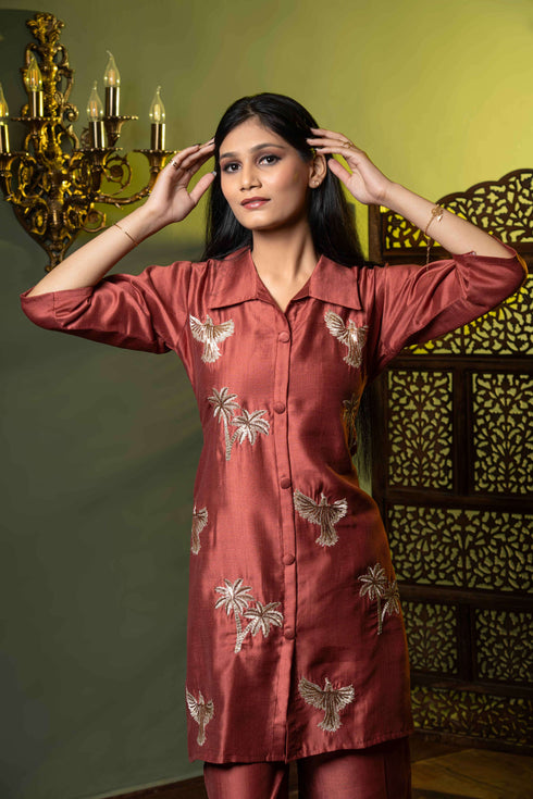 Coco Rust Charm 2-Piece Suit Set