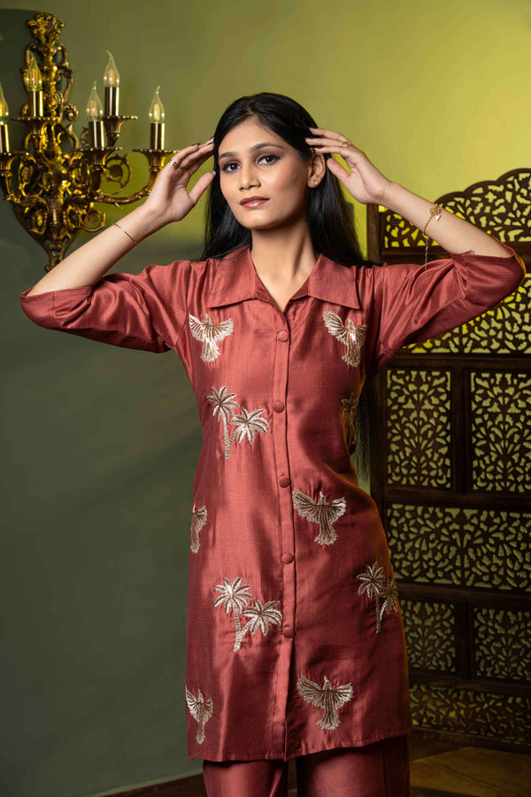 Coco Rust Charm 2-Piece Suit Set