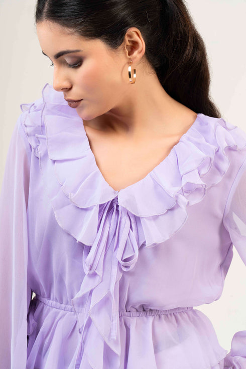 Women Fandi Bell Sleeves Peplum Top