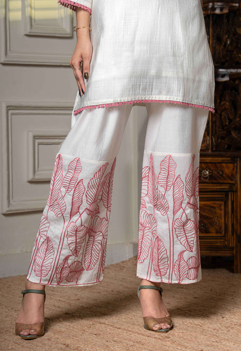 Ivory Embroidery 2-Piece Kurta Set