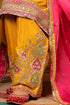 Silk Yellow Embroidered 3Pc Farsi Suit