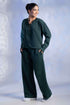 Women's Knitted Cotton Wool blend Henley Lounge Co-Ord Set