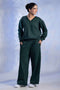 Women’s Knitted Cotton Wool blend V-Neck Lounge Co-Ord Set