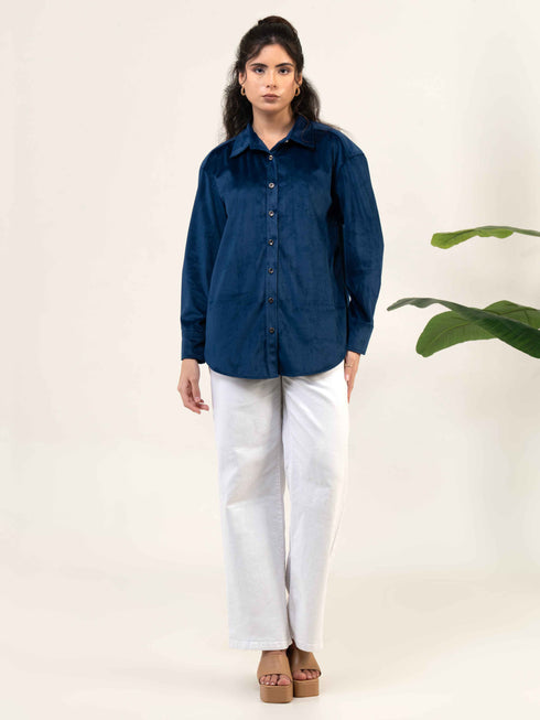 Women Casual Velevt Shirt