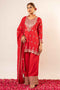 Red Radiance Bridal Kurta 3Pc Set