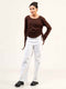 Women Rib Cotton Full Sleeve Top
