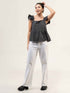 Women Cotton Bubble Peplum Top