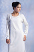 Women's Knitted Cotton Woolen Rib-Cuff Straight Midi Dress