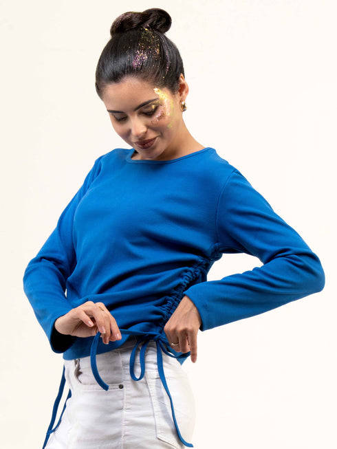 Women Rib Cotton Full Sleeve Top