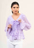 Women Fandi Bell Sleeves Peplum Top