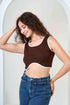 Rib Cotton Sleeveless Crop Top