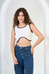Rib Cotton Sleeveless Crop Top