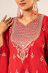 Red Radiance Bridal Kurta 3Pc Set