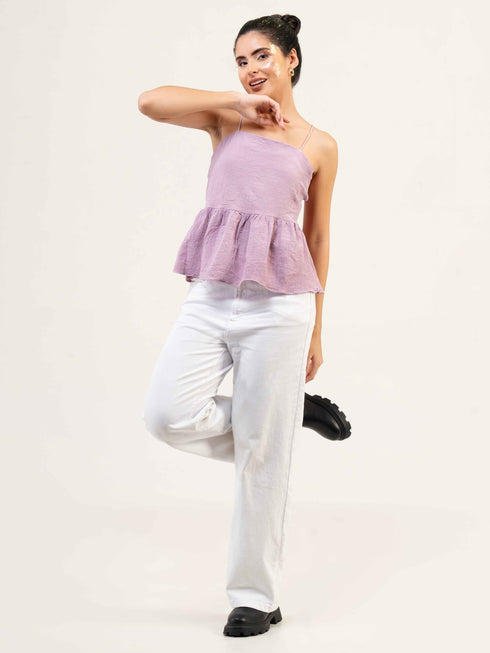 Women Sleeveless Peplum Top