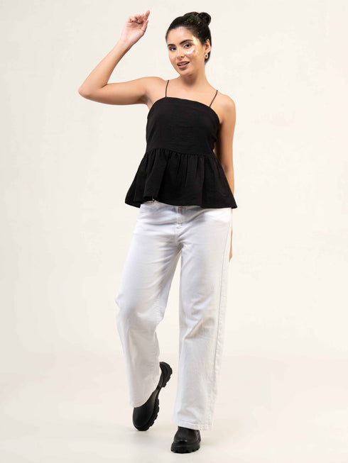 Women Sleeveless Peplum Top