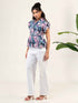 Women Cotton Shirt Collar Top