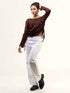 Women Rib Cotton Full Sleeve Top