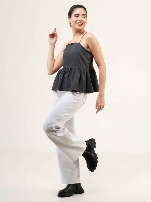 Women Sleeveless Peplum Top